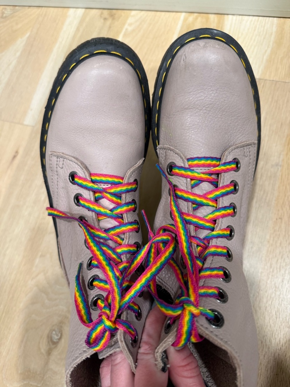 Dr. Martens Gray Platform Lace-Up Boot - Picture 7 of 9
